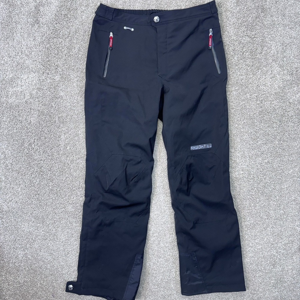 Spyder Ski Pants Men Large Thinsulate Insulated Black Technical EUC